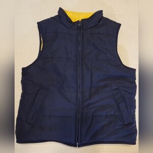 Talbots Kids Navy Puffer Vest Boys Size 4 Fleece Lining